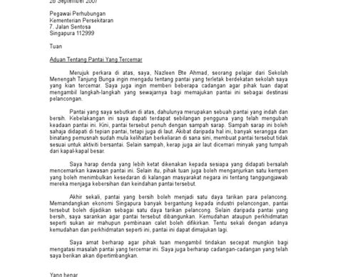 Contoh surat aduan pencemaran alam sekitar via www.neodv8.co. Contoh Karangan Surat Kiriman Rasmi Lawatan - Resepi Book i