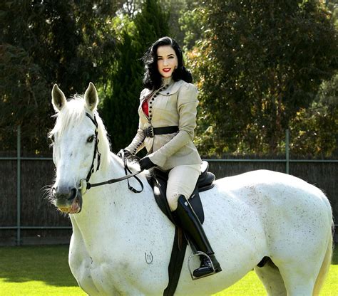 Mistress Dita von Teese, the riding mistress. | Equestrian 