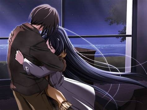 Awesome animated love couple wallpaper in hd anime wallpaper. 45+ Anime Hug Wallpaper on WallpaperSafari