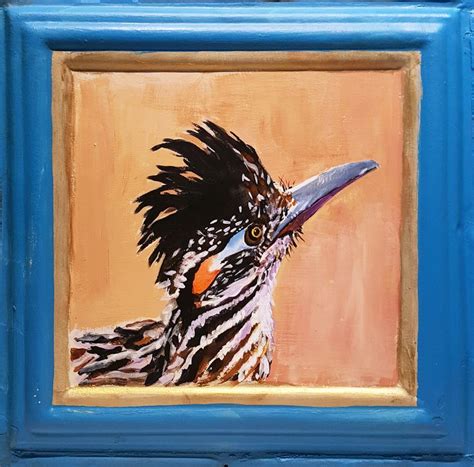 Painting stripes on walls horizontally or vertically gives you instant results. "heads up" acrylic painting on 12" x 12" vintage tin ...