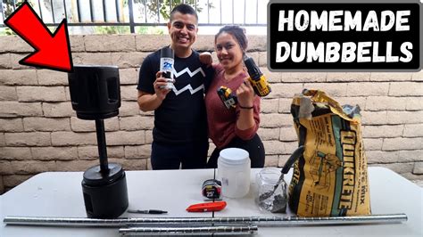 Hello everyone these dumbbells are totally self made by me. How To Make Homemade Dumbbells | EASY and INEXPENSIVE ...
