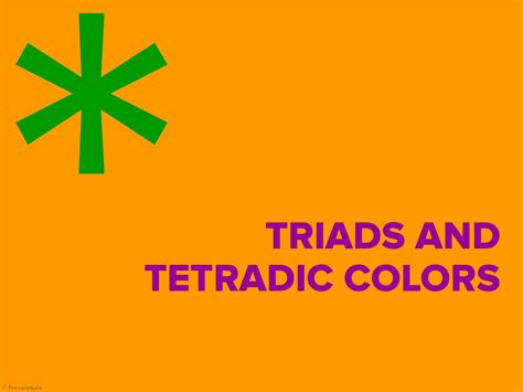 Triads and tetradic color combinations