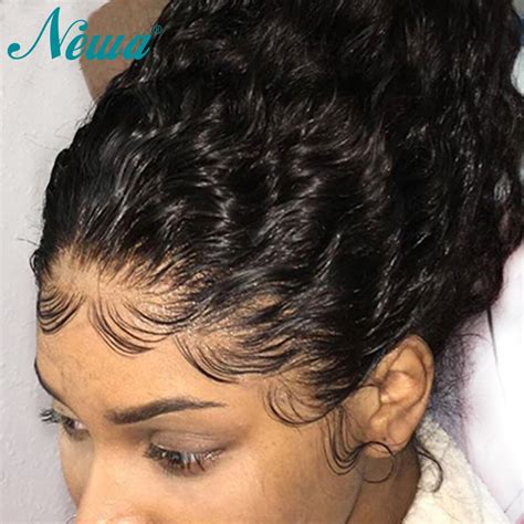 Heavy density deep curly remy hair 360 lace wigs pre plucked natural hairline with baby hair swiss lace【00313】. Newa Hair Full Lace Human Hair Wigs With Baby Hair Curly ...