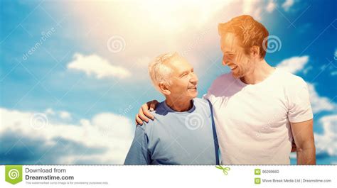 The old man lost his horse (but it all turned out for the best) (chinese: Composite Image Of Adult Son Hugging His Old Father Stock ...