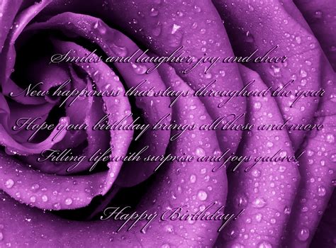 Purple happy birthday images for her. Happy Birthday Purple Rose Greeting Card | Gallery ...