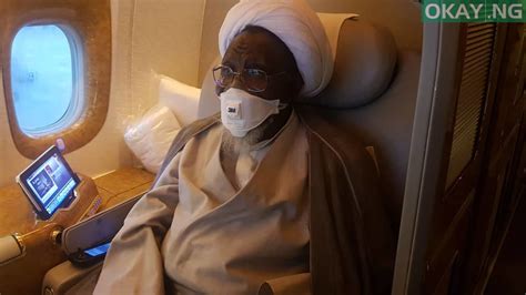 Here are the photos of shiite leader sheikh ibrahim zakzaky as he regains freedom after 6yrs in detention. In Photos: El-Zakzaky boards aircraft to India • Okay.ng