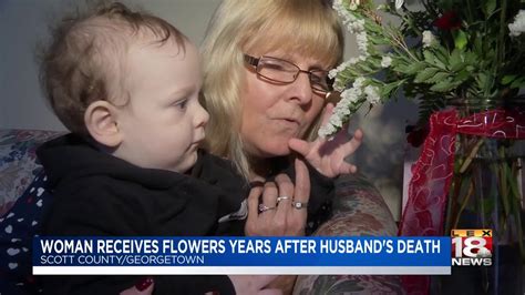 Floral baskets and living plants. Woman receives flowers years after husband's death - YouTube