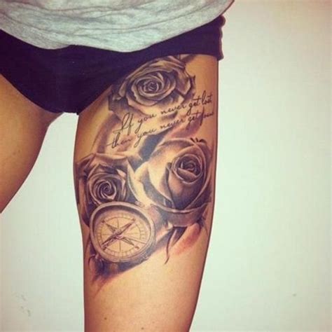 Your body is a blank canvas, waiting to be decorated. 50+ Awesome Thigh Tattoos for Women » EcstasyCoffee