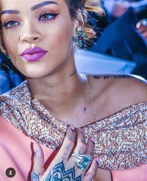 This is again an inscription signifying a call for silence. Rihanna's Tattoos are a Reflection of Her Bold Personality ...