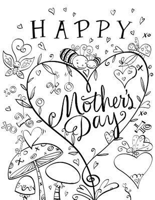 Select from 35870 printable coloring pages of cartoons, animals, nature, bible and many more. "Cute Coloring Page" | Mother's Day Printable Card | Blue ...