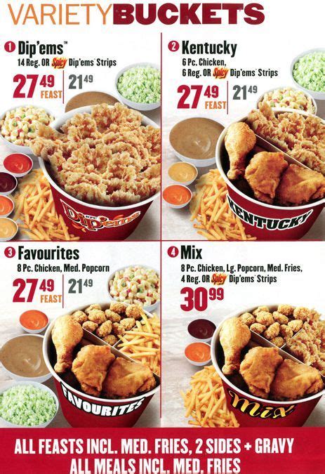 Kfc offers many classic chicken meals such as colonel's classic, chicken littles, and family meals that include a mix variety of chicken wings and drumsticks. Chicken Bucket Kfc Menu With Prices in 2020 | Kentucky ...