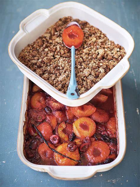 Jamie oliver s 22 best ever winter desserts popular Roasted stone fruit | Recipe | Fruit crumble, Fruit ...