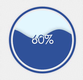 While this a correct way to illustrate this, it's not easily animated. Fill circle with animating waves