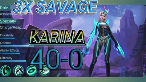 But the dark elves sank deeper into the clutches of darkness, the most fanatical among them even sacrificed their own people to the. BUILD 1 HIT KARINA MOBILE LEGENDS - YouTube