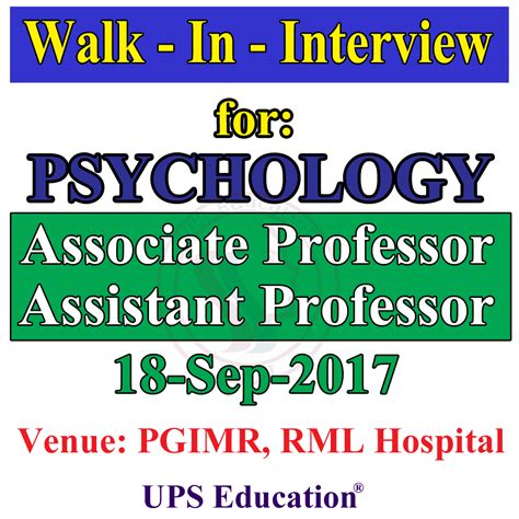 They pride themselves in the substantial growth they have seen through the years, and continue expansion plans for this year in malaysia and in other countries globally. Psychology Assistant Professor Vacancy in RML - UPS ...