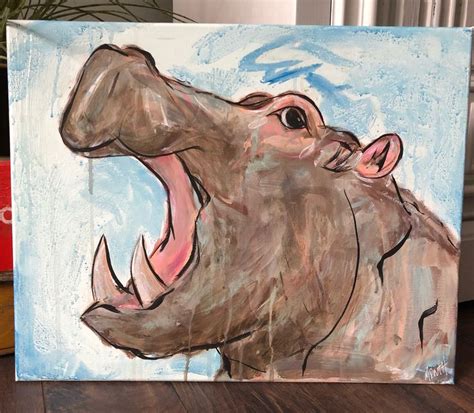 Check spelling or type a new query. Hippo painting 🦛 | Easy canvas art, Animals artwork ...