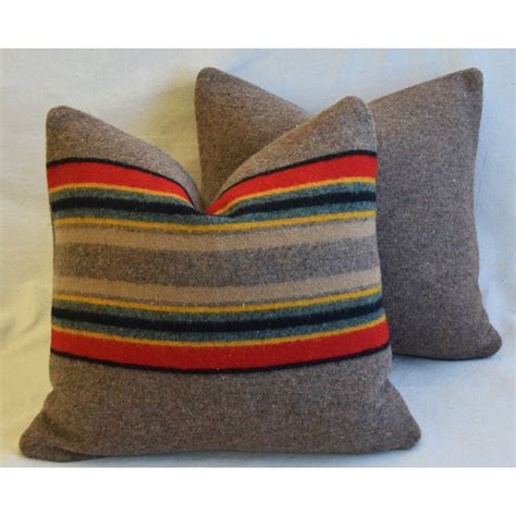 Pendleton wool blanket and pillow shams. Custom Pendleton Yakima Camp Wool Feather/Down Pillows 17 ...