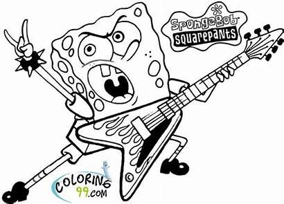 Spongebob Coloring Squarepants Printable Rockstar Sheets Nick