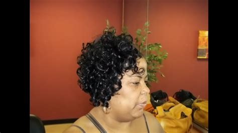 You can even find people. Short Curly Quick Weave - YouTube