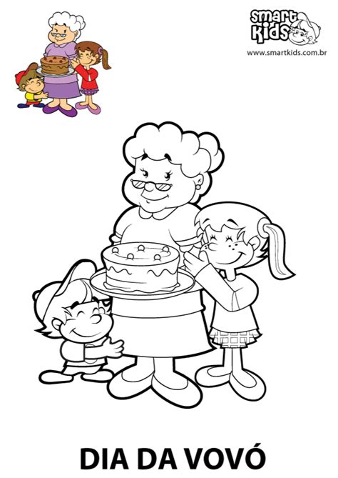 Dibujos de la familia para colorear pintar imprimir dibujos de la familia sin color para niños, estos dibujos de la familia fueron hechos a. Colorir Desenho Vovó - Desenhos para colorir - Smartkids