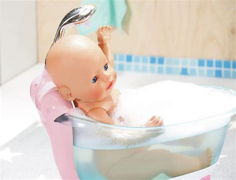 Press the button on the side of the bathtub to hear splashing, laughi. BABY Born Interactive Bathtub with Foam Playset Reviews