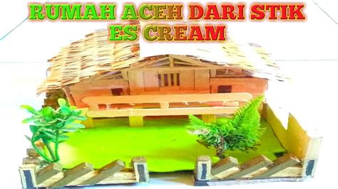 Buat cv keren cuma 15menit. Cara buat rumah aceh dari stik es cream - YouTube