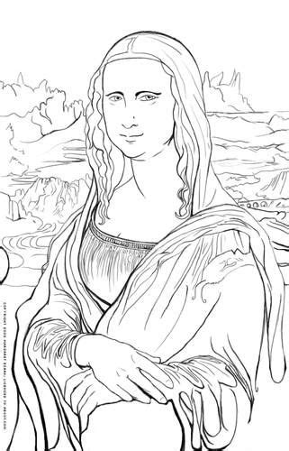 More images for free printable mona lisa coloring page » Free Art History Coloring Pages | Famous art, History ...