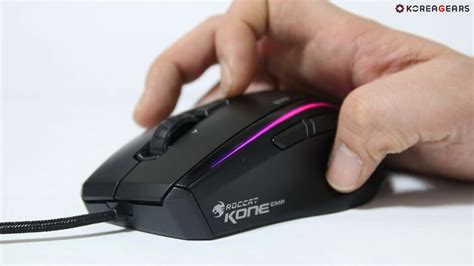 The mouse comes out of box with 1000hz polling and default dpi steps, i simply go down to 400 and leave it there. ROCCAT KONE EMP Click sound - YouTube