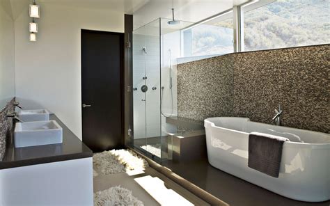 This designer wallpaper depicts the empowering. Contemporary Bathroom Wallpaper Home Design Ideas | Design ...