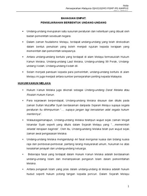 Nomor 11 tahun 2020 tentang cipta kerja. Undang Undang 99 Perak Kesultanan Melayu Melaka