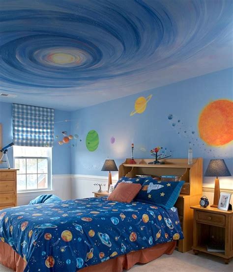 There's still room for doing something new and different! 15 Fun Space Themed Bedrooms for Boys - Rilane