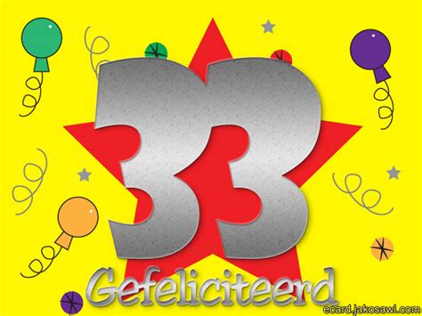 jakosawi e-cards - 33 jaar geel 01
