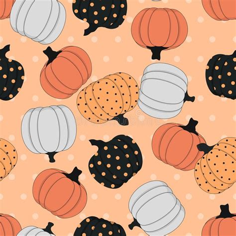 Think of all the fun food that is pink! Cute background pumpkin stock vector. Illustration of ...