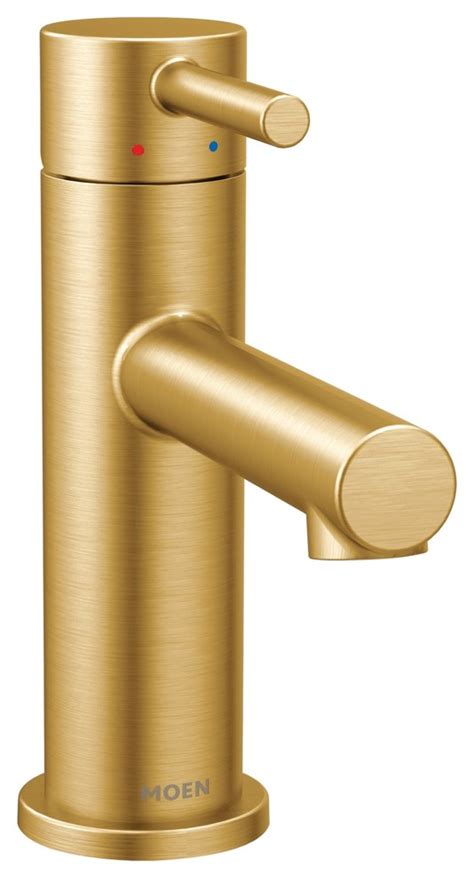 Moen is dedicated to designing and delivering beautiful products that last a lifetime. Moen Align Brushed Gold One-Handle Bathroom Faucet ...