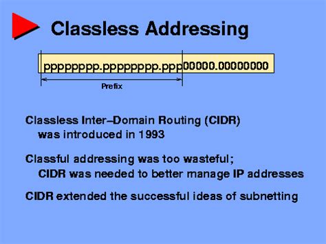 Classless addressing is an improved ip addressing system. Classless Addressing