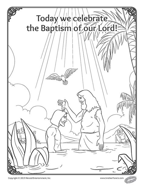 Download catholic mass coloring pages and use any clip art,coloring,png graphics in your website, document or presentation. Baptism of our Lord Coloring Page | Coloring pages, Free ...