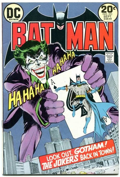 Double joker from deck of playing cards, rest of deck available. BATMAN #251 DC 1973 Classic Joker Playing Card cover comic Neal Adams VF- / HipComic