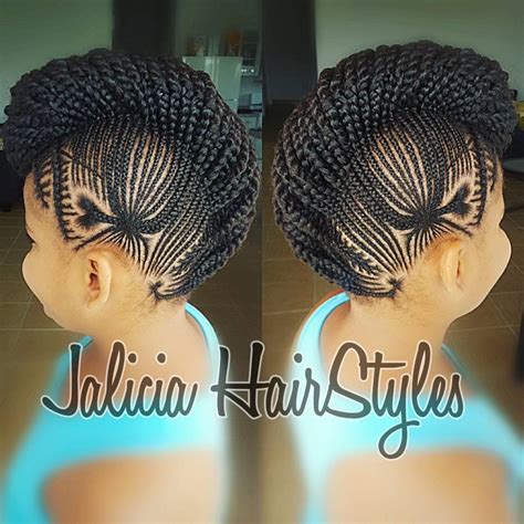 If big cornrows hairstyles is what you're after, these beautiful ghana braids braided into a bun will gold cuffs incorporated into a beautiful high cornrow ponytail is a hairstyle that'll work for a special. Braided Cornrow Hairstyles: The Best Styles You will Love - Wedding Digest Naija Blog | Hair ...