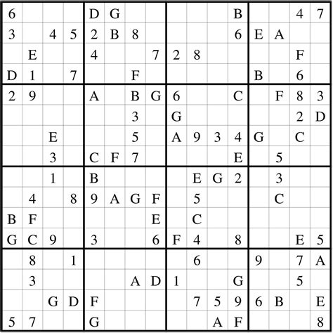 Hexadecimal sudokus (also known as 16x16 sudoku) are a larger version of regular sudoku that feature a 16 x 16 grid, and 16 hexadecimal digits. Sudoku Diario: Sudoku 16 x 16