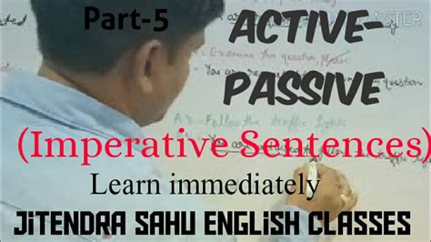 In english grammar, we use the passive to avoid saying who or what performed an action. Active-Passive Imperative sentences#lmperative Sentences ...