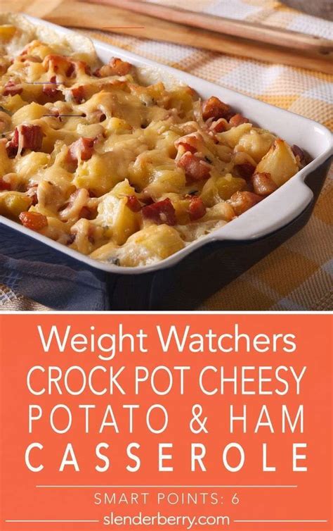 Crock pot recipes roundups slow cooker weight watchers weight watchers recipes. Crock Pot Cheesy Potato & Ham Casserole - Slenderberry - #healthycrockpots in 2020 | Ham ...