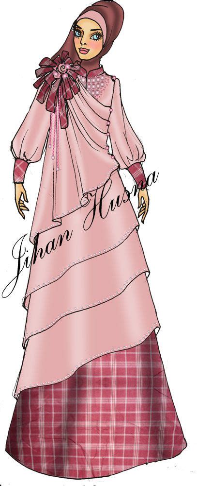 Desain busana autumn jihan husna wedding dress muslimah designer via nelyafifi.com. Desain Abaya Party DS-PE-04 (Dengan gambar) | Ilustrasi ...