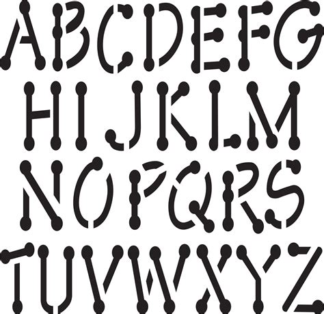 Free printable bold large letter stencils, alphabet font, patterns, numbers, and clip art. Delta Stencil 7"X20" 2/Pkg-Alphabet 3.5" - Walmart.com - Walmart.com