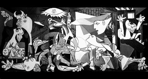 He used a palette of gray, white, and black colors to bring out a political statement. L'art, un outil politique : exposition Guernica à Paris ...