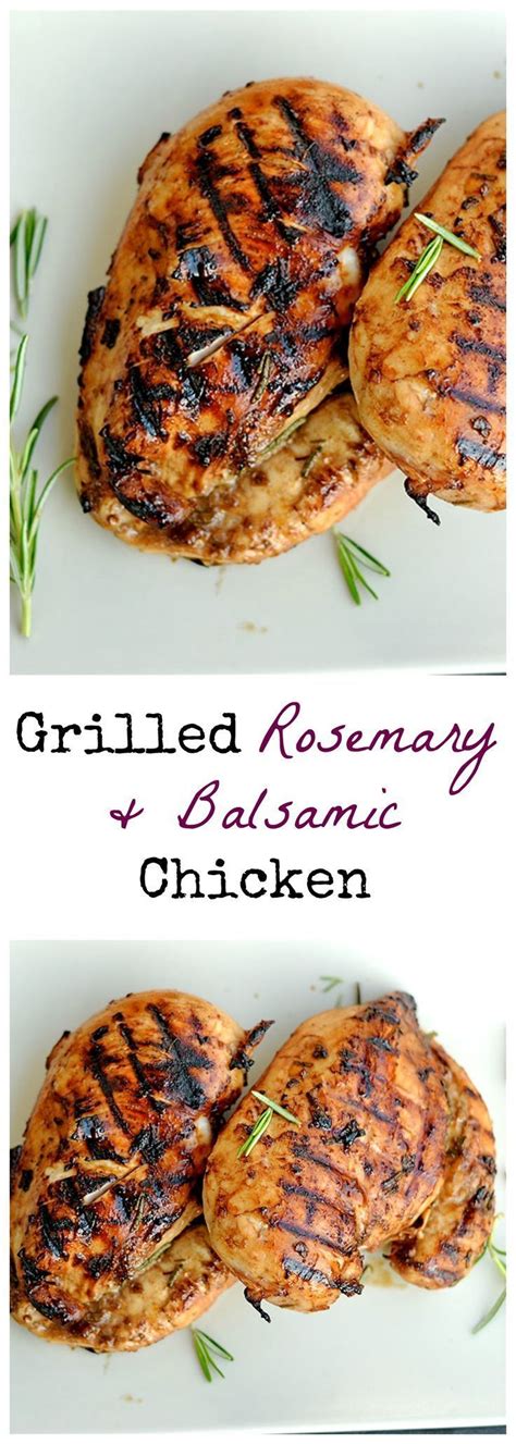 Add marinade to the chicken breasts; Grilled Rosemary and Balsamic Chicken - Wholesomelicious ...