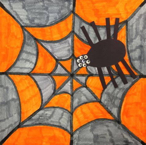 Easy art project/ diy project for toddlers, preschoolers, kindergarteners, etc! Colorful Spiderwebs • TeachKidsArt
