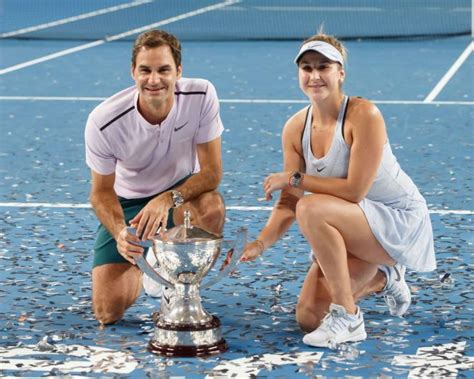 Bencic welcomed some familiar faces to her box on the rod laver arena for the match, with roger federer's parents seated in her camp. Belinda Bencic and Roger Federer - 2018 Hopman Cup mixed ...