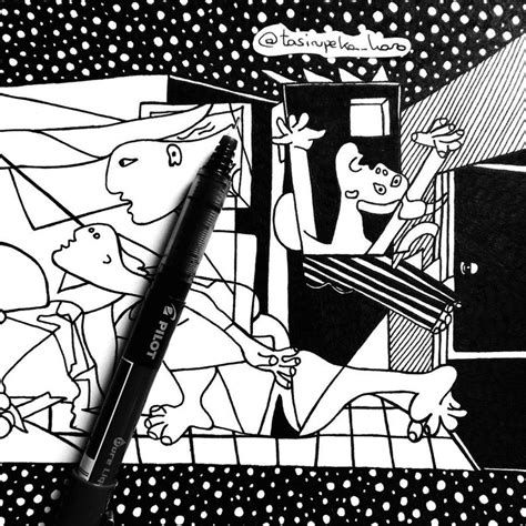 See more ideas about picasso guernica, guernica, picasso. Original art, Picasso Guernica illustration, ink ...