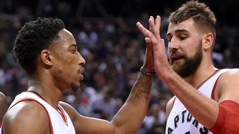 It's no secret that demar derozan and many toronto raptors fans were angry and saddened when he was dealt to the san antonio spurs in a major however, raptors center jonas valanciunas doesn't think it's fair to blame toronto's management for making the trade via donatas urbonas. Pistons vs. Raptors: DeMar DeRozan and Jonas Valanciunas ...