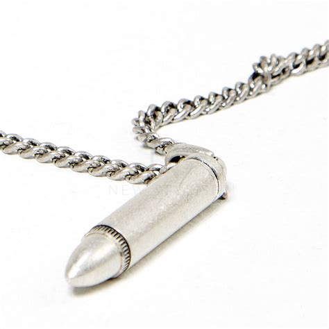 Showcasing your choice of bullet head. Accessories - Distressed silver bullet pendant chain ...